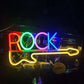 Guitar Rock and Roll Neon Sign guitarmetrics