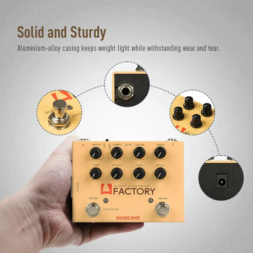 SONICAKE A Factory Analog Preamp & Digital Reverb Pedal – QDS-04 guitarmetrics