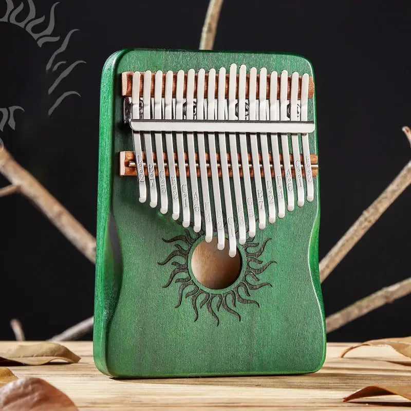 17 key best kalimba for beginners by Origin™ green 17 keys guitarmetrics