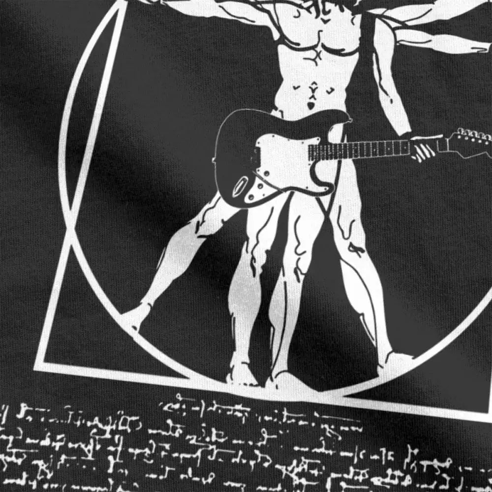 Da Vinci Vitruvian Man guitar t shirt guitarmetrics