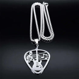Artistic Guitar Pick Pendant Necklace