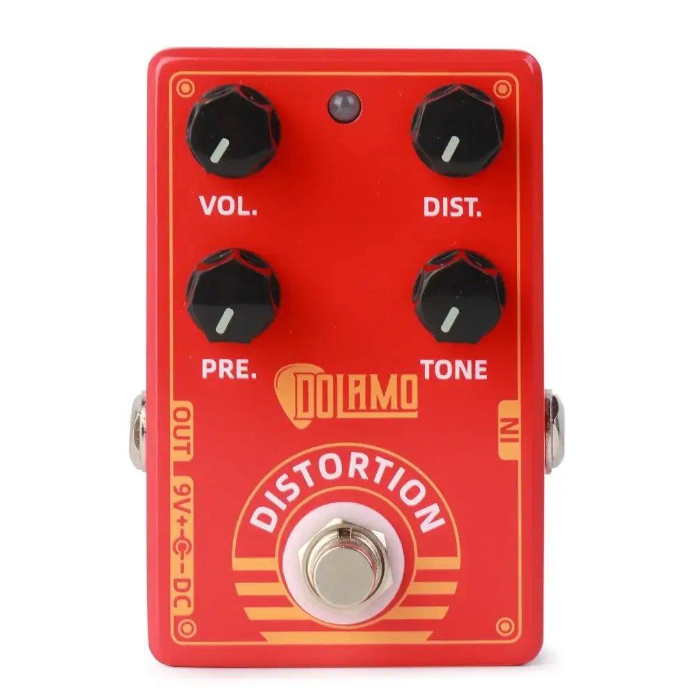 Dolamo D-9 Distortion Guitar Effect Pedal Red guitarmetrics