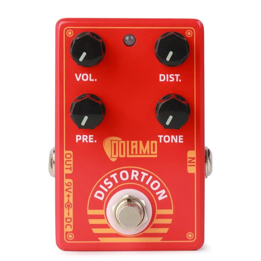 Dolamo D-9 Distortion Guitar Effect Pedal Red guitarmetrics