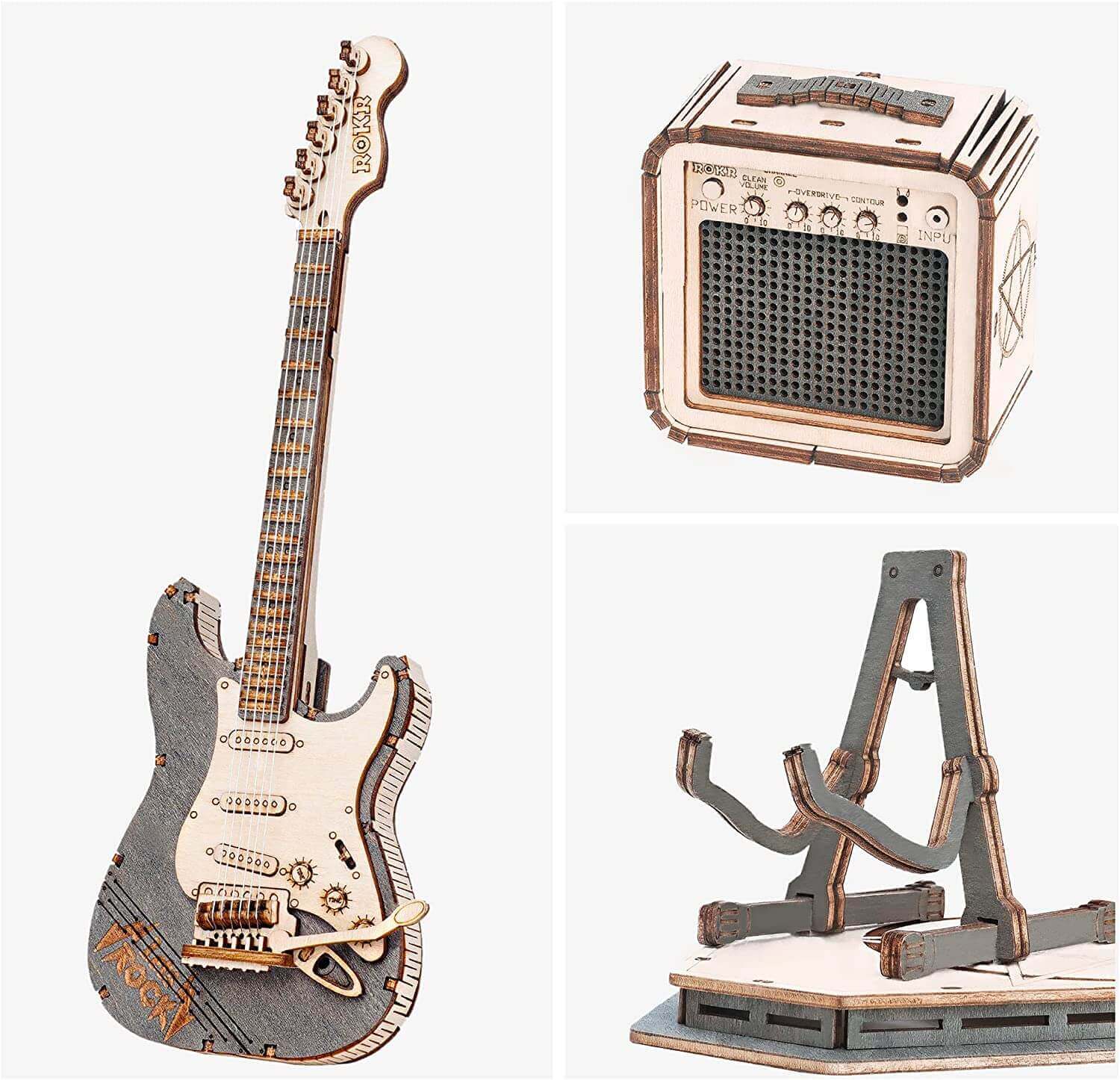 Robotime ROKR 3D Electric Guitar Model guitarmetrics