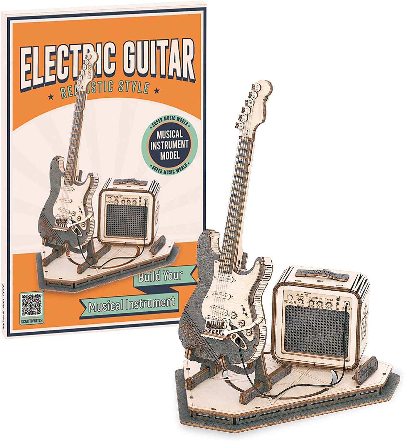 Robotime ROKR 3D Electric Guitar Model guitarmetrics
