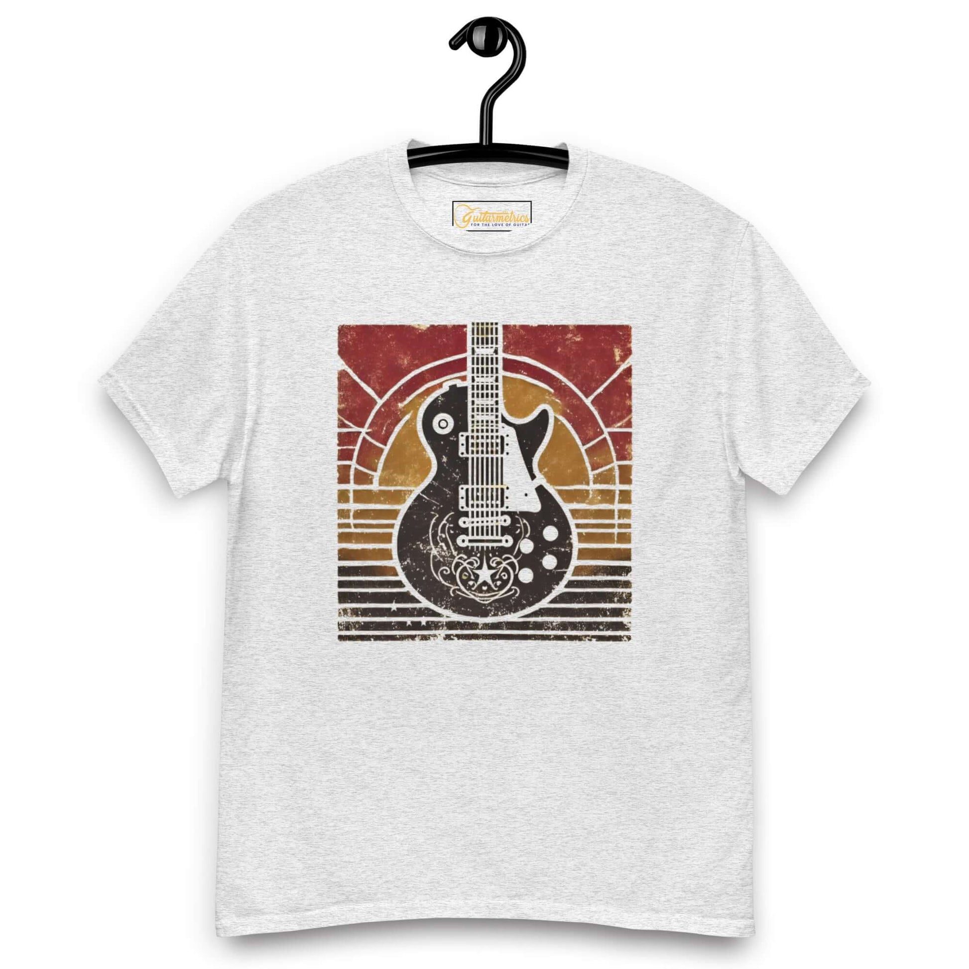 Guitar Art Minimalist Unisex T-shirt Ash guitarmetrics