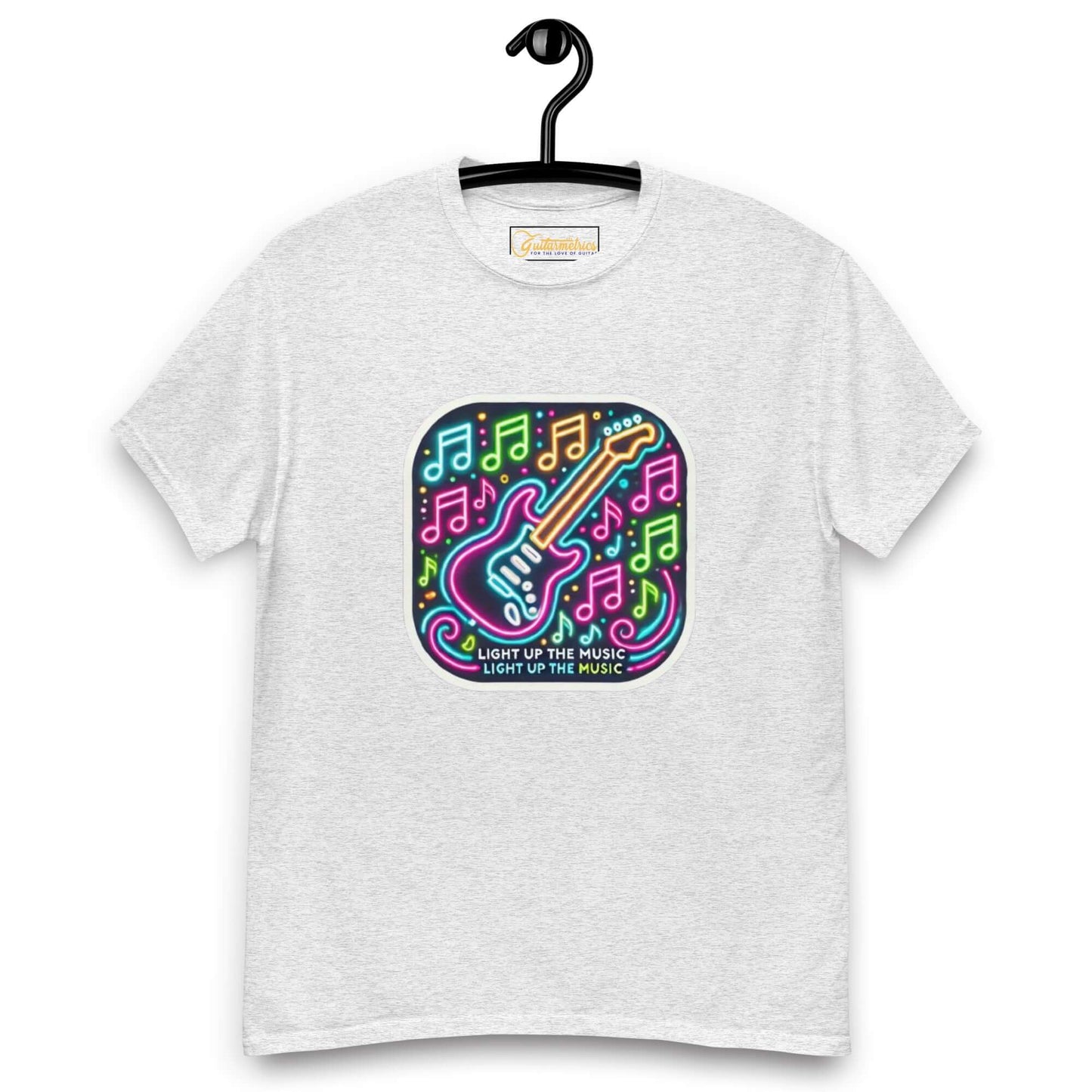 Light Up the Music Unisex Guitar T-shirt Ash guitarmetrics