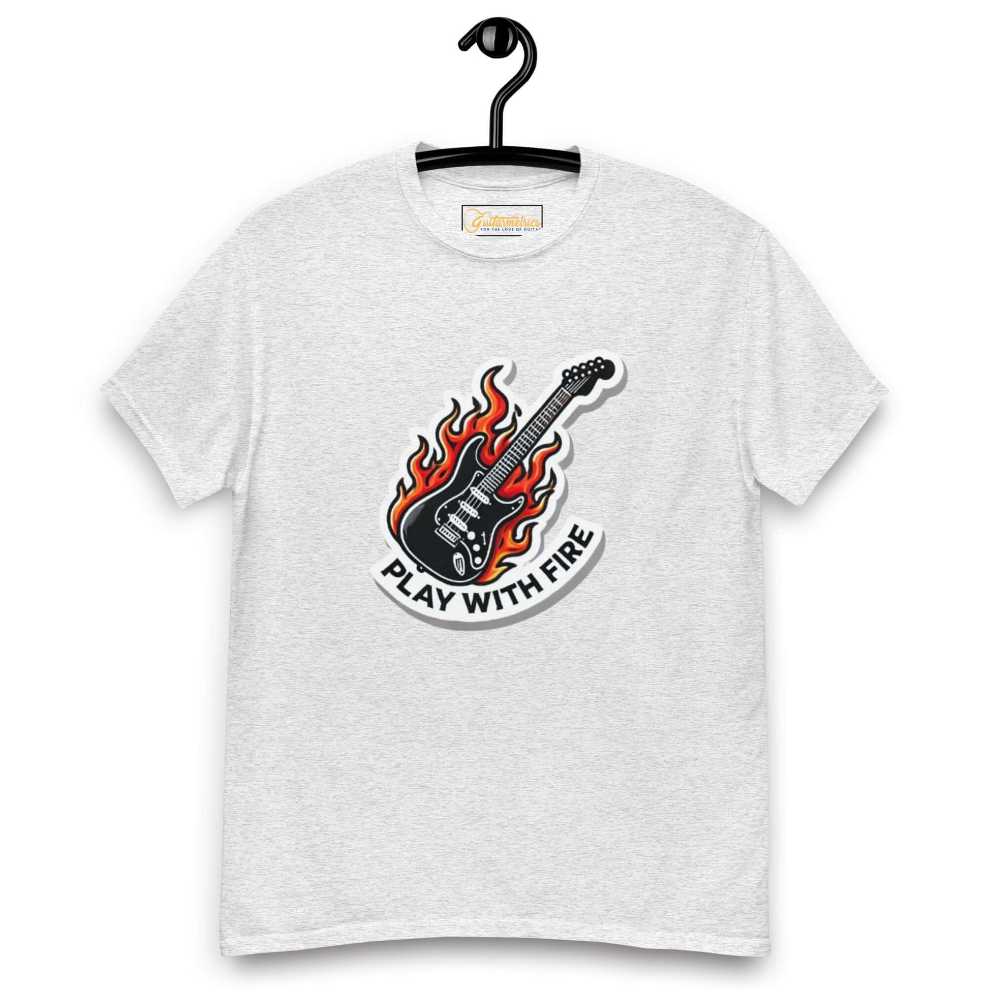 Play with Fire Unisex Guitar T-shirt Ash guitarmetrics