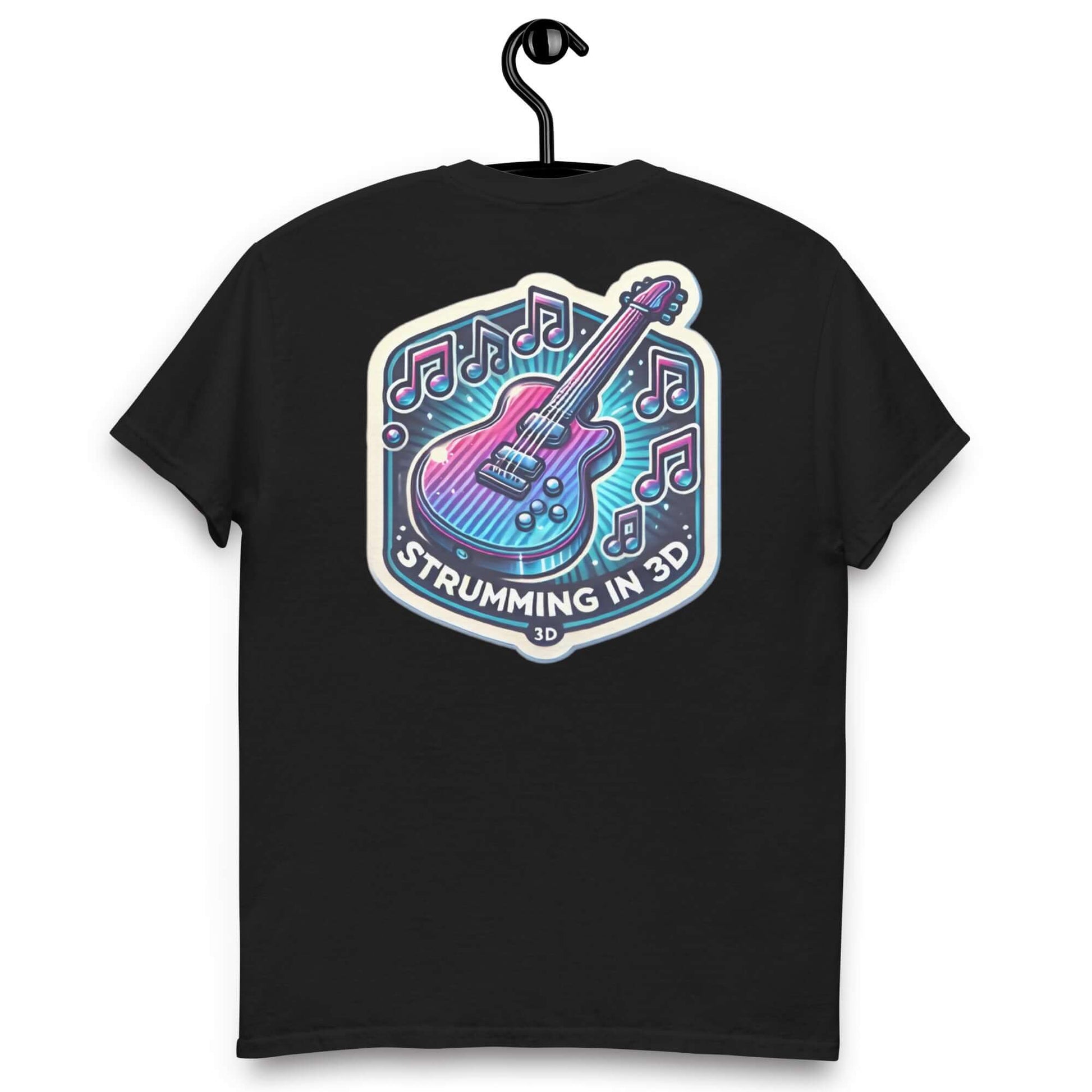 3D Strumming Unisex Guitar T-shirt guitarmetrics