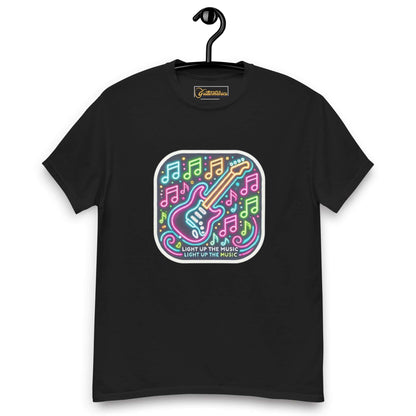 Light Up the Music Unisex Guitar T-shirt Black guitarmetrics