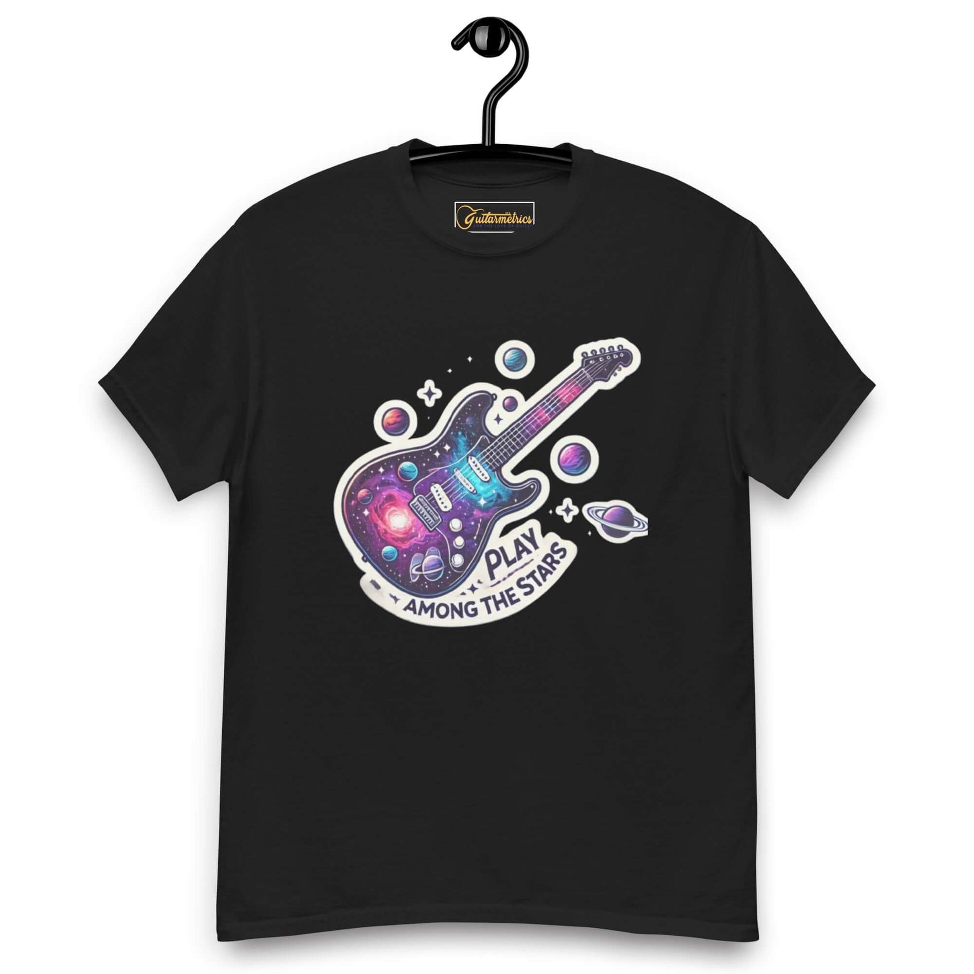 Play Among the Stars Unisex Guitar classic tee Black guitarmetrics