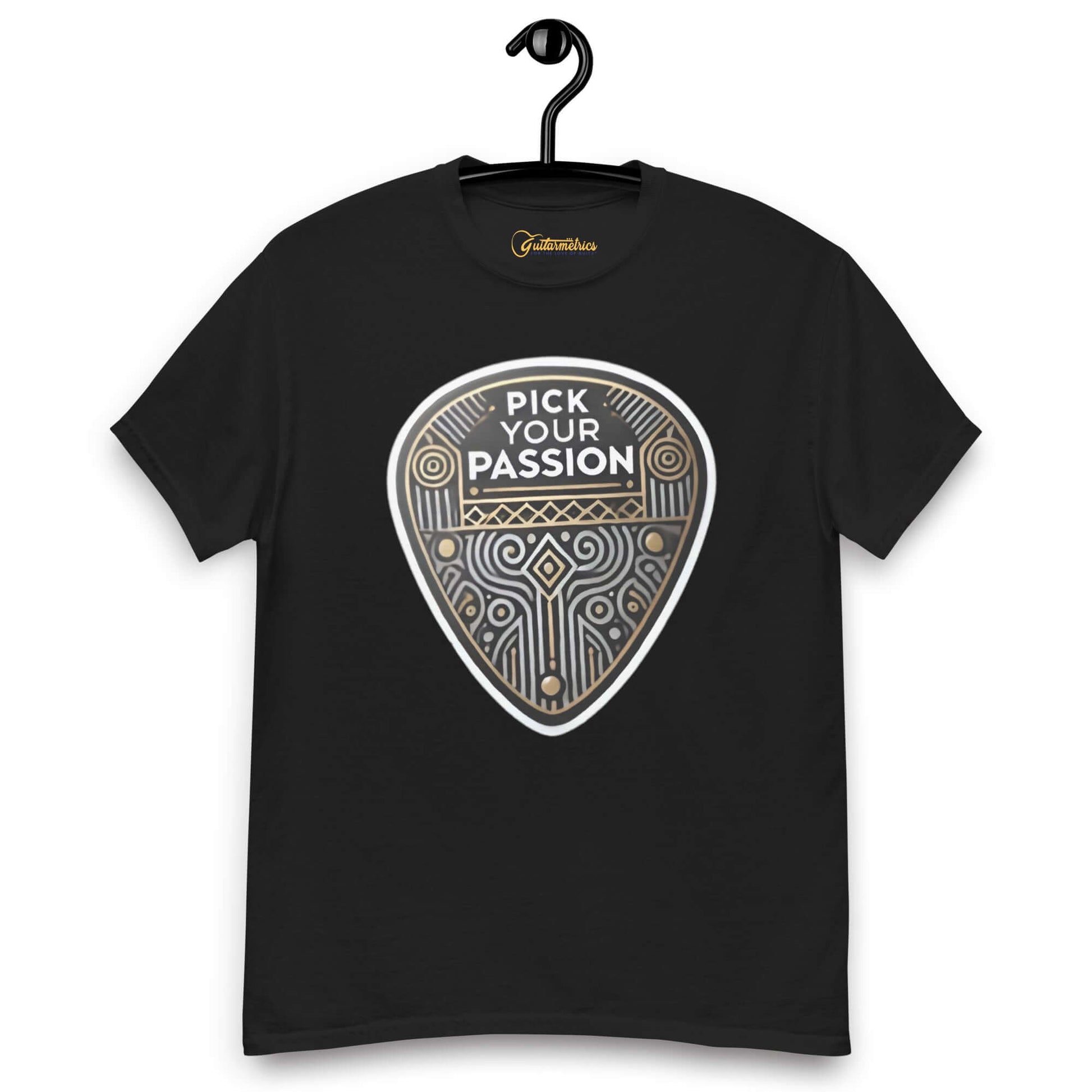 Pick your Passion Unisex classic Guitar tee Black guitarmetrics