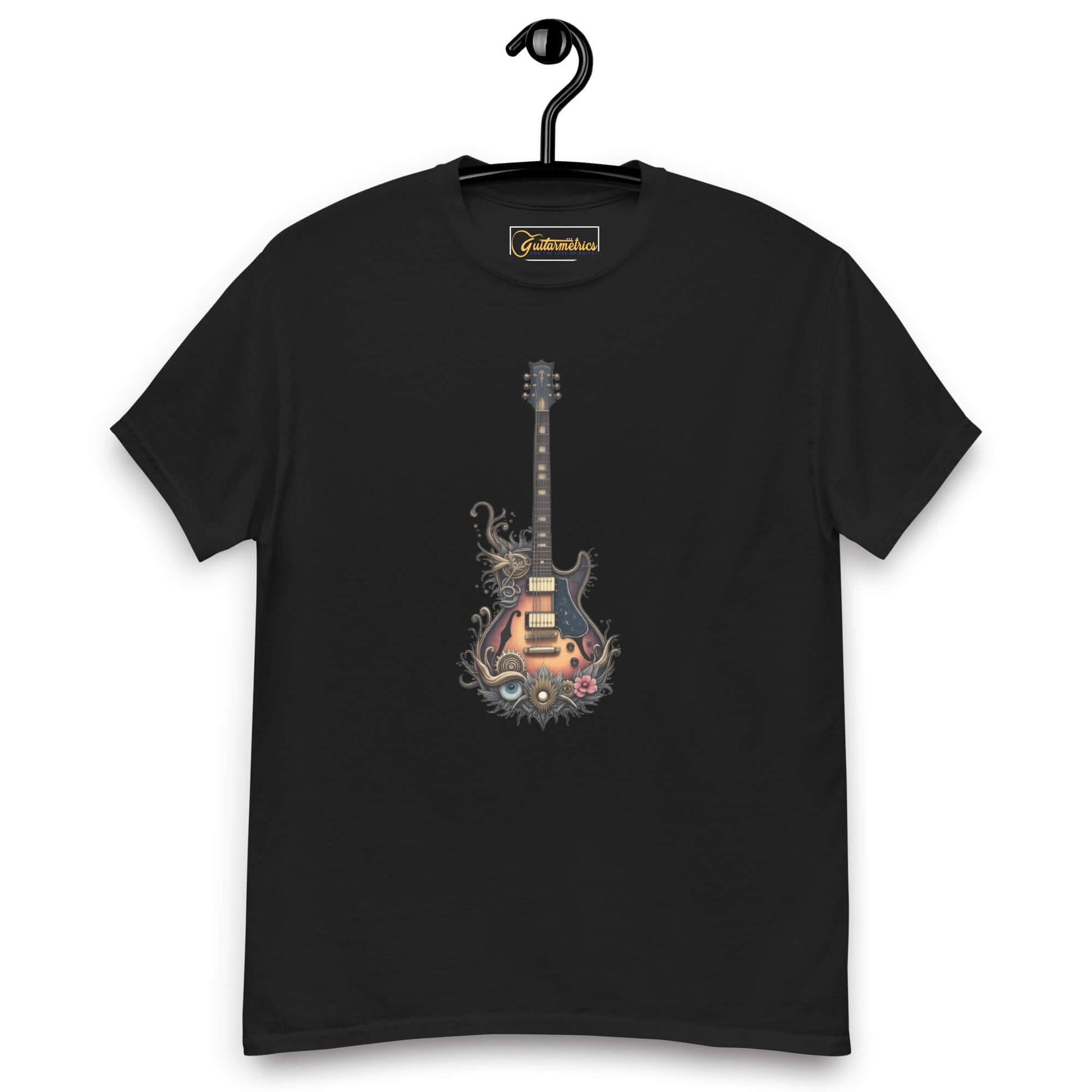 Illustrated Guitar Unisex classic tee Black guitarmetrics