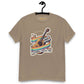 Strumming through Time Unisex Guitar T-shirt Brown Savana guitarmetrics