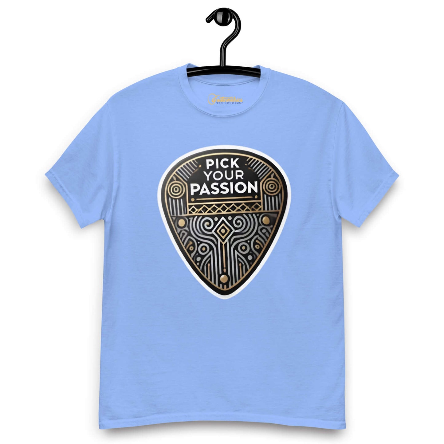 Pick your Passion Unisex classic Guitar tee Carolina Blue guitarmetrics