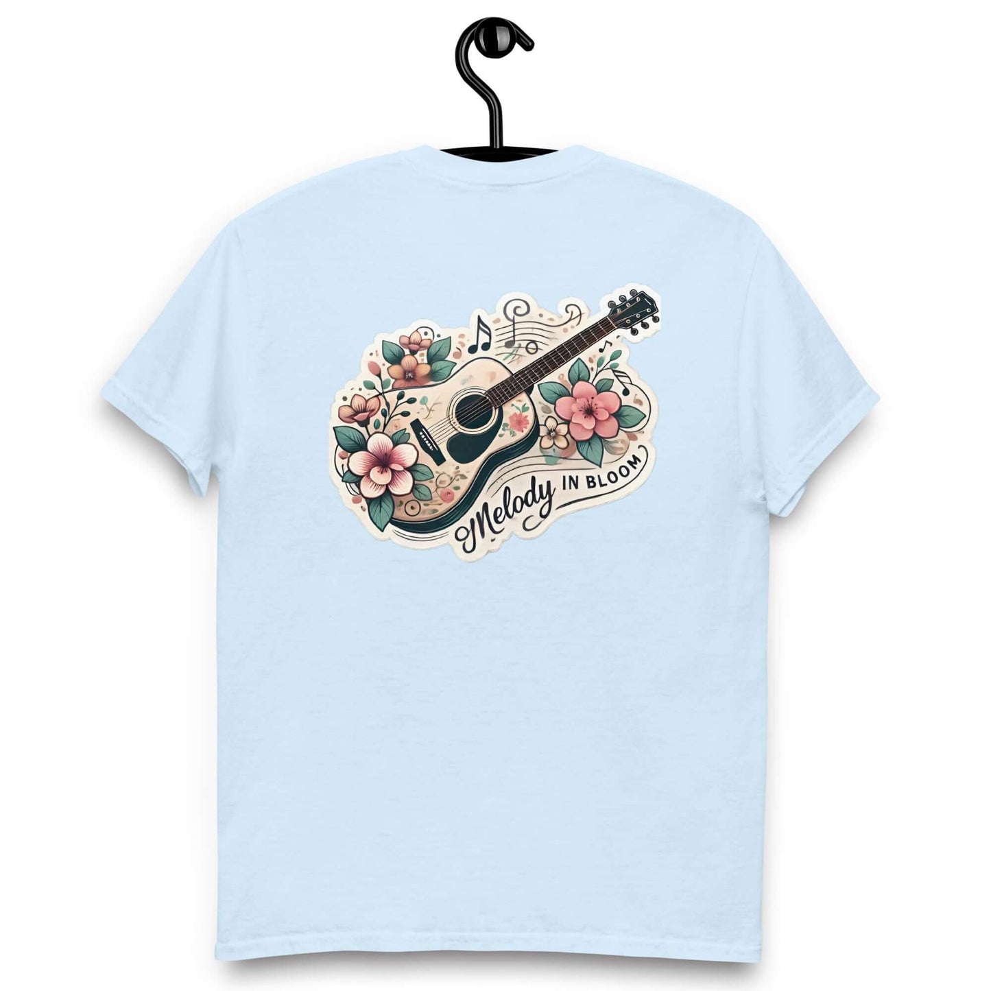 Melody in Bloom Unisex Guitar T-shirt guitarmetrics