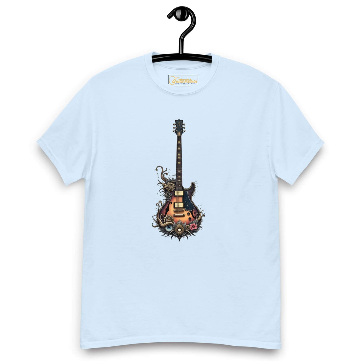 Illustrated Guitar Unisex classic tee Light Blue guitarmetrics