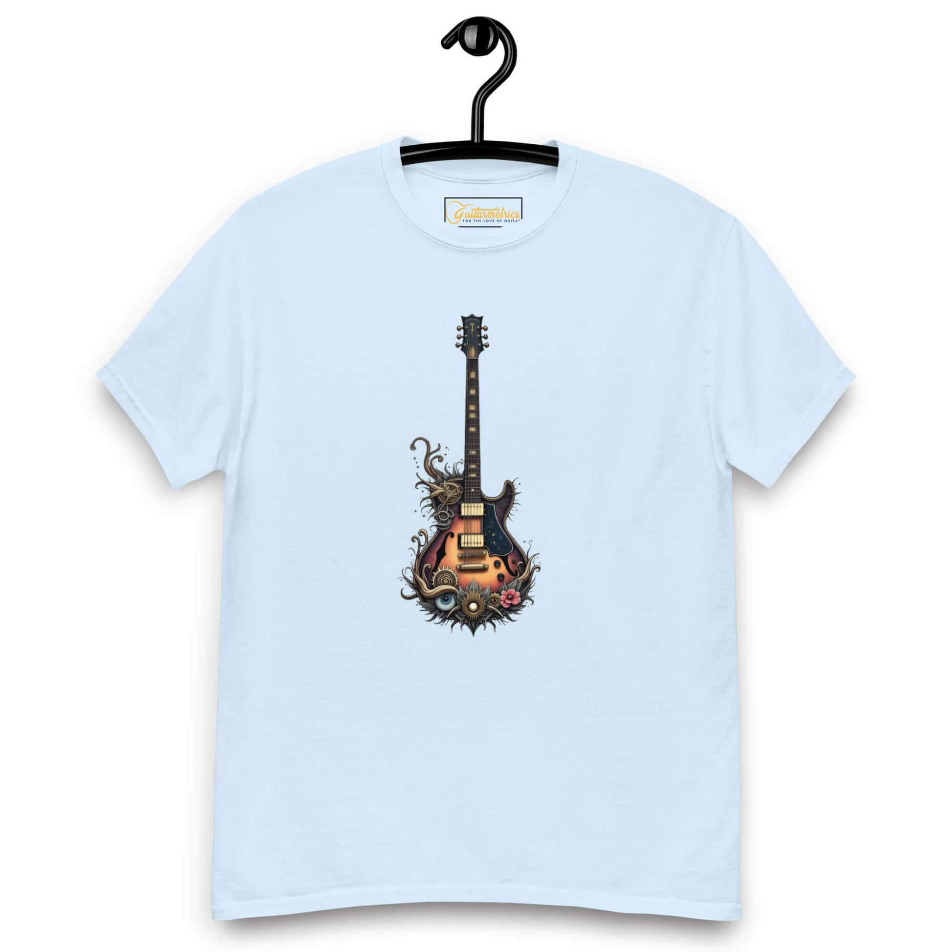 Illustrated Guitar Unisex classic tee Light Blue guitarmetrics