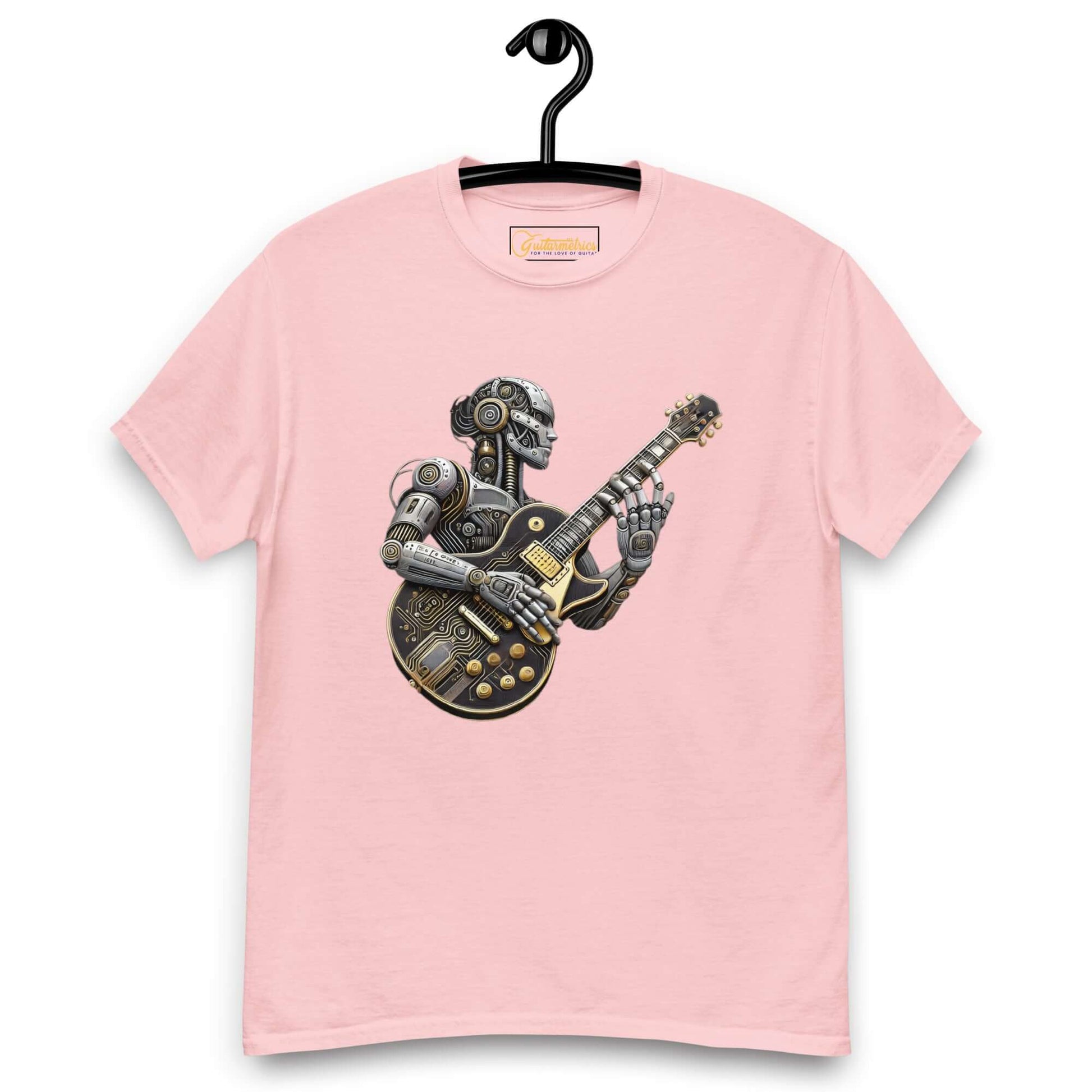 AI Guitar Art Unisex T-shirt Light Pink guitarmetrics