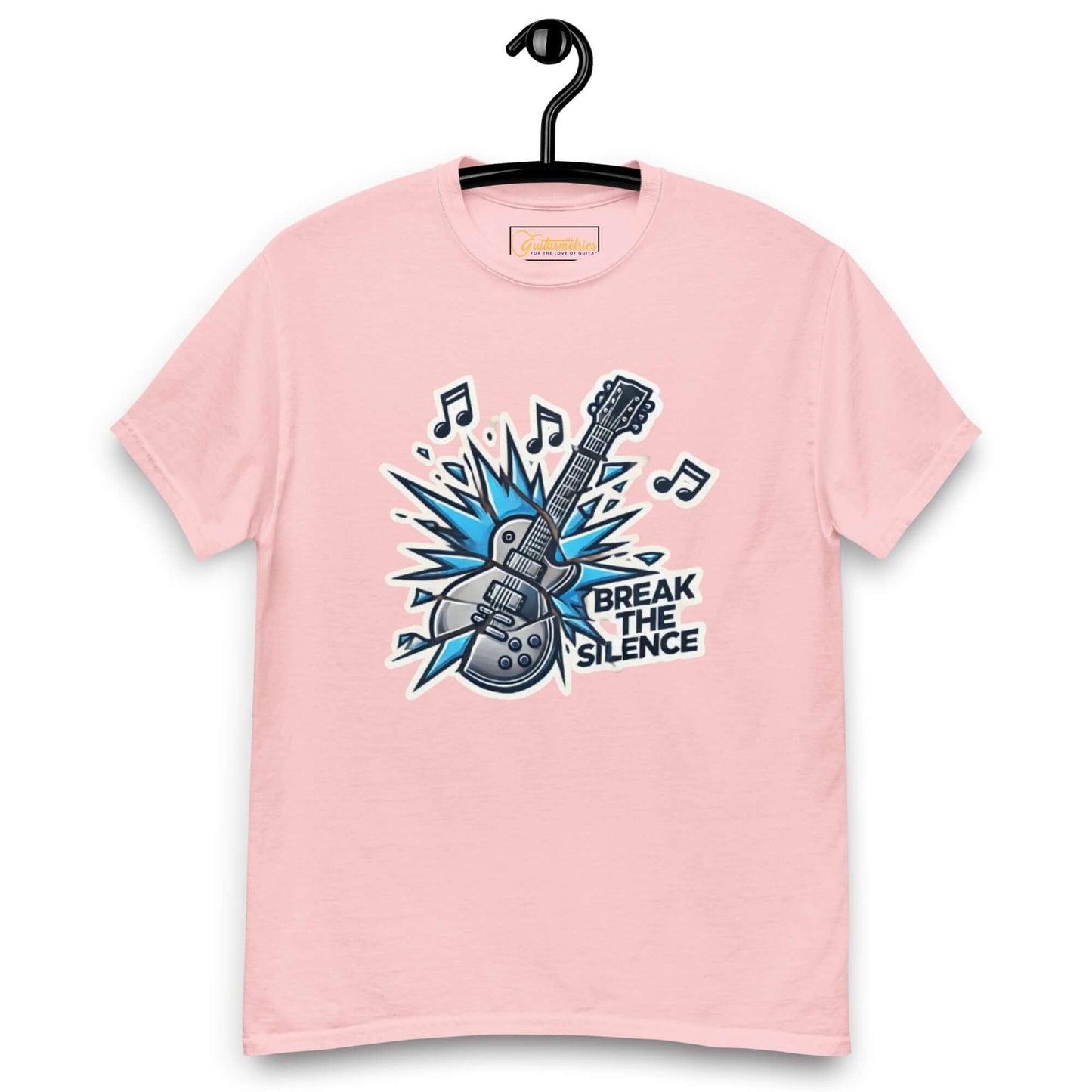 Break the Silence Unisex Guitar classic tee Light Pink guitarmetrics