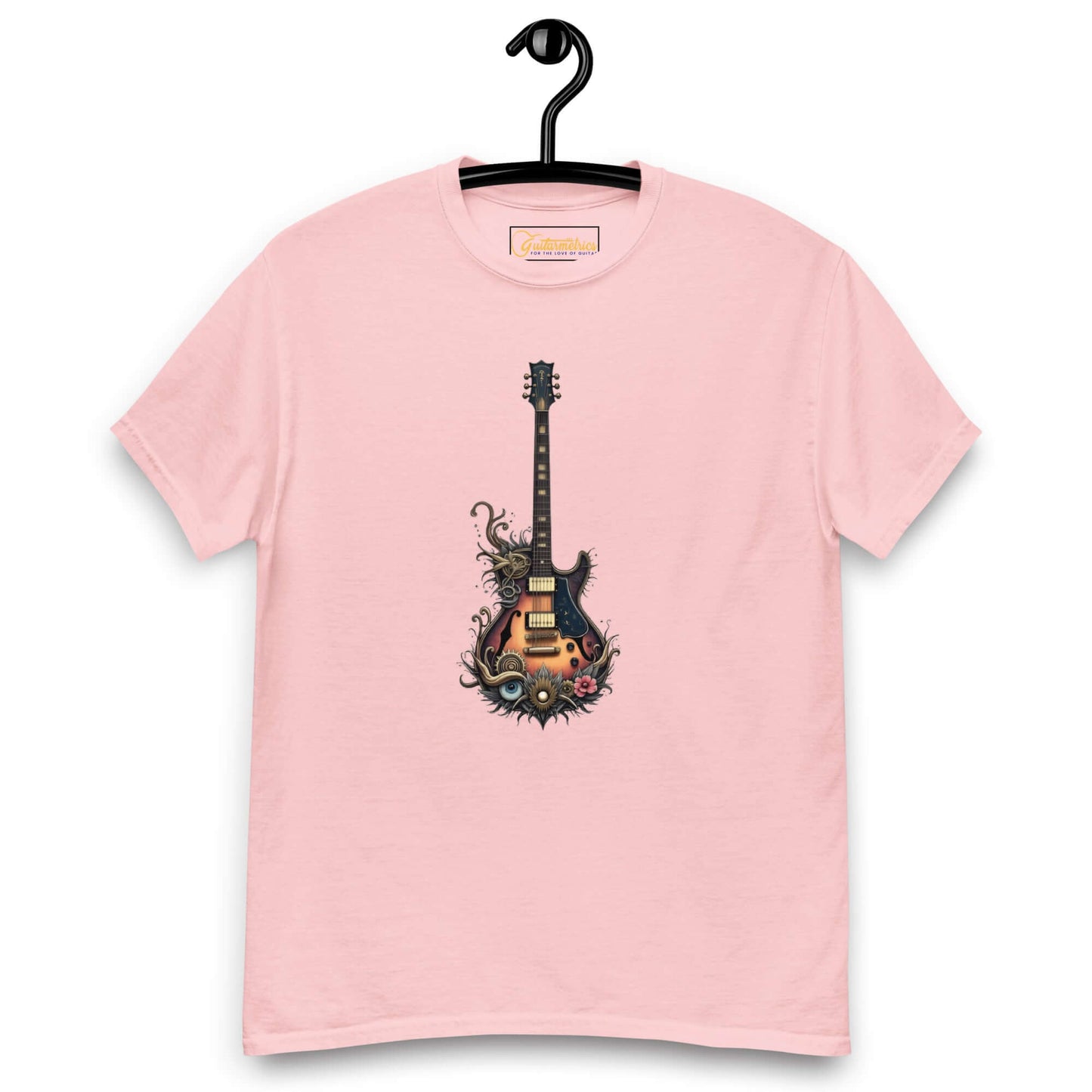 Illustrated Guitar Unisex classic tee Light Pink guitarmetrics