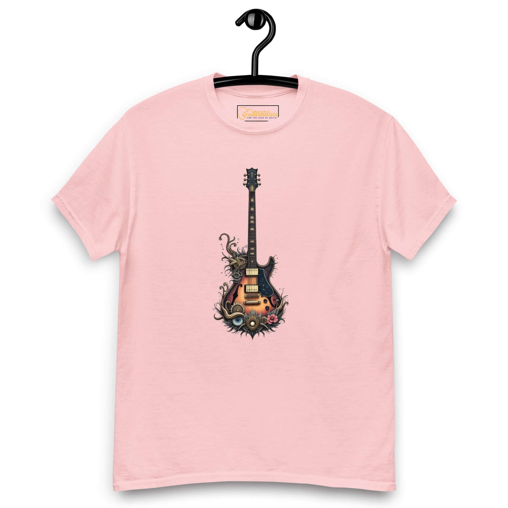 Illustrated Guitar Unisex classic tee Light Pink guitarmetrics