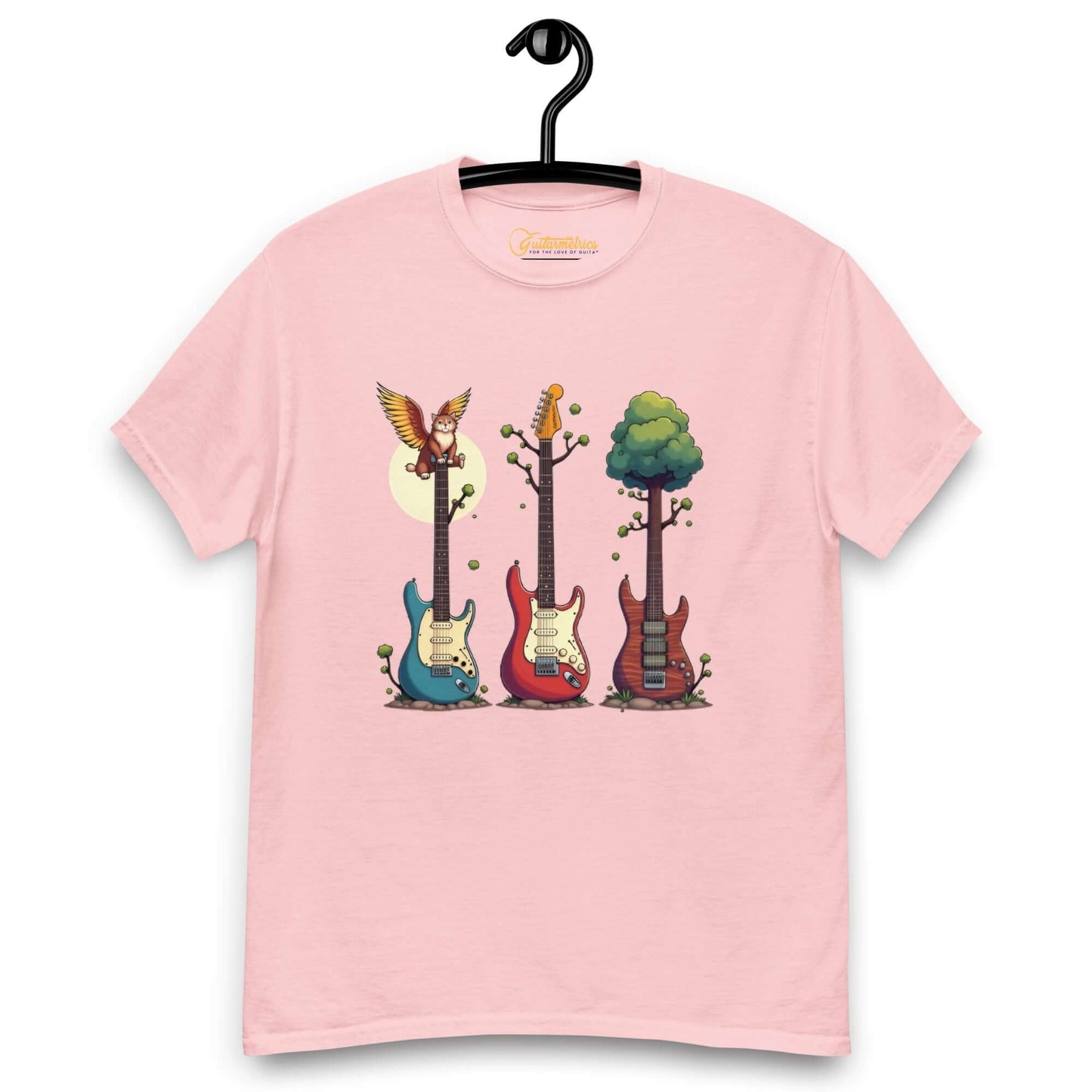 Nature Guitar Harmony Unisex classic tee Light Pink guitarmetrics