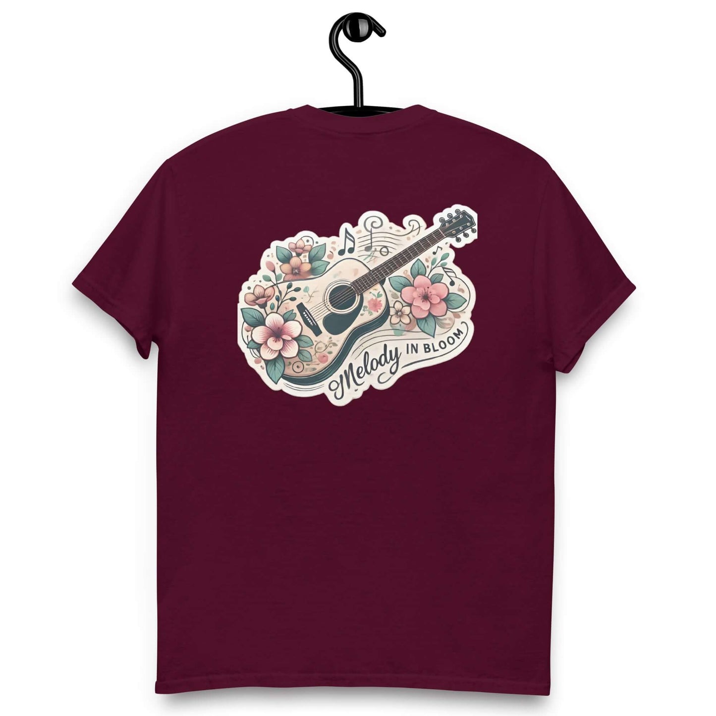 Melody in Bloom Unisex Guitar T-shirt guitarmetrics