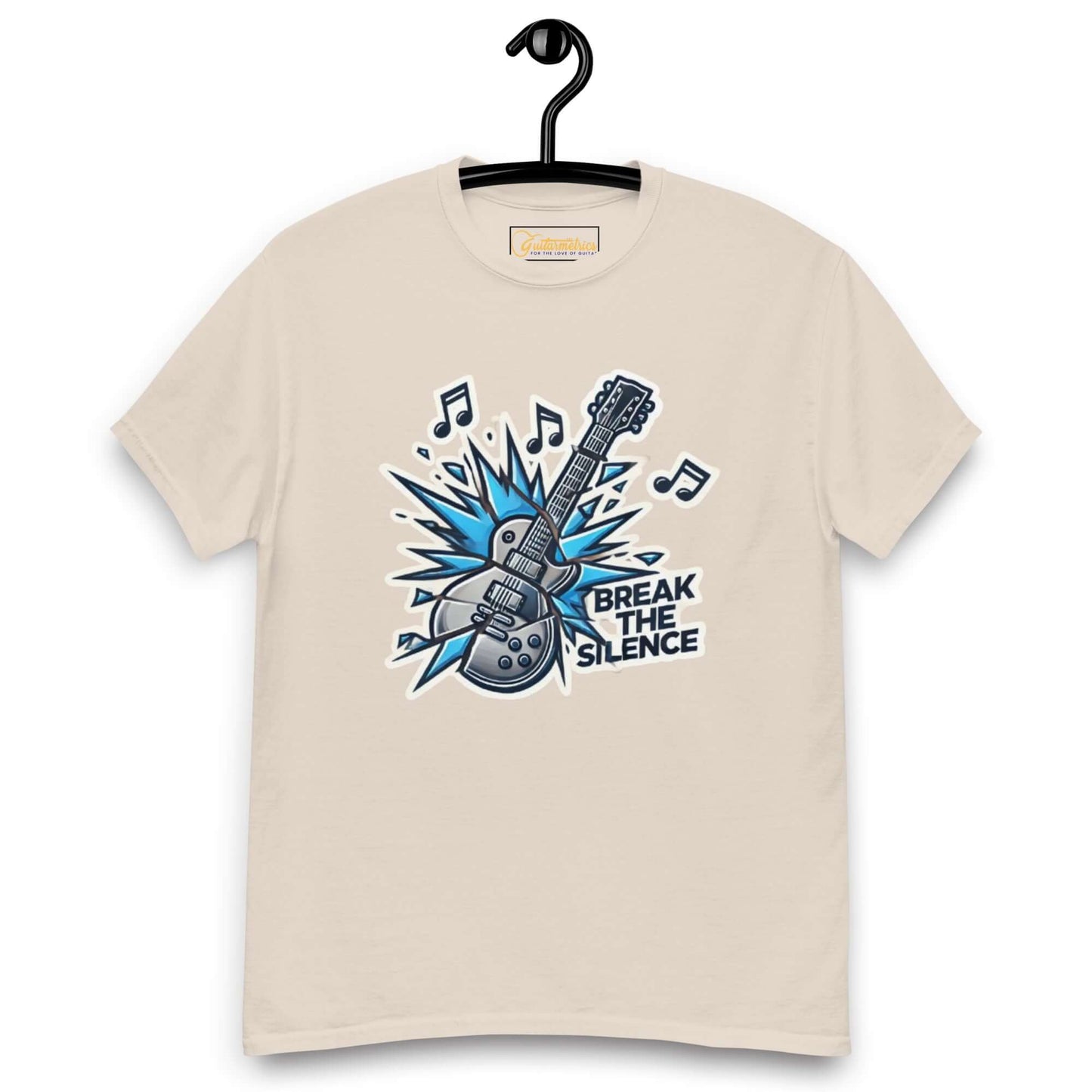 Break the Silence Unisex Guitar classic tee Natural guitarmetrics