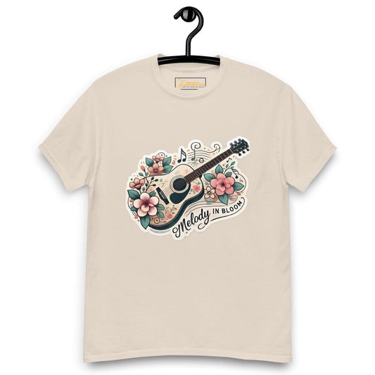 Melody in Bloom Unisex Guitar T-shirt Natural guitarmetrics