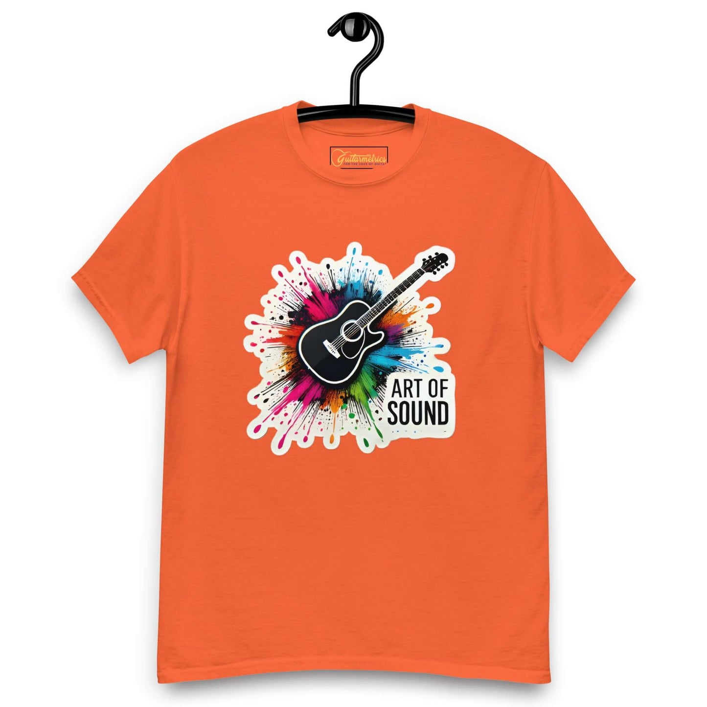 Art of Sound Unisex Guitar T-shirt Orange guitarmetrics