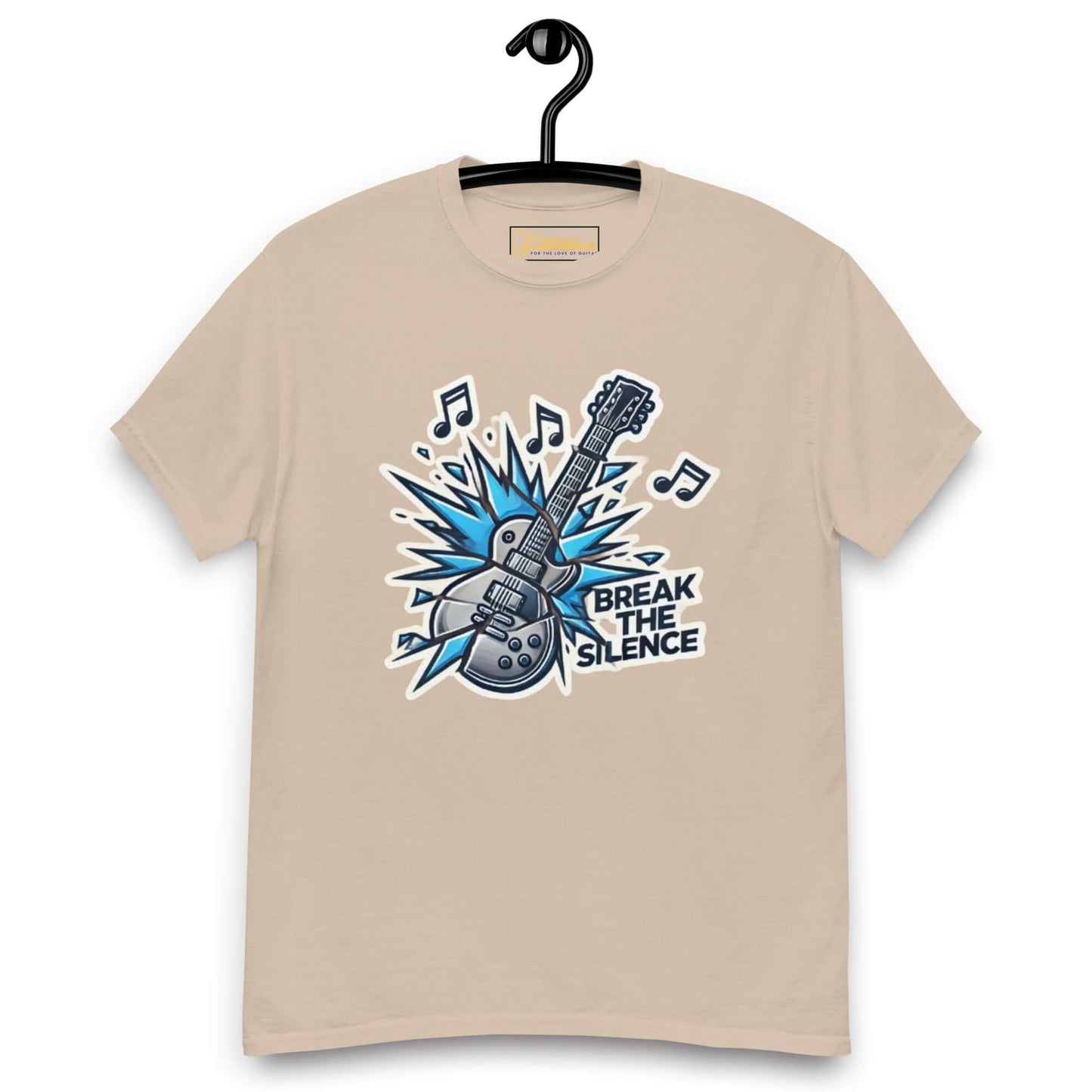 Break the Silence Unisex Guitar classic tee Sand guitarmetrics