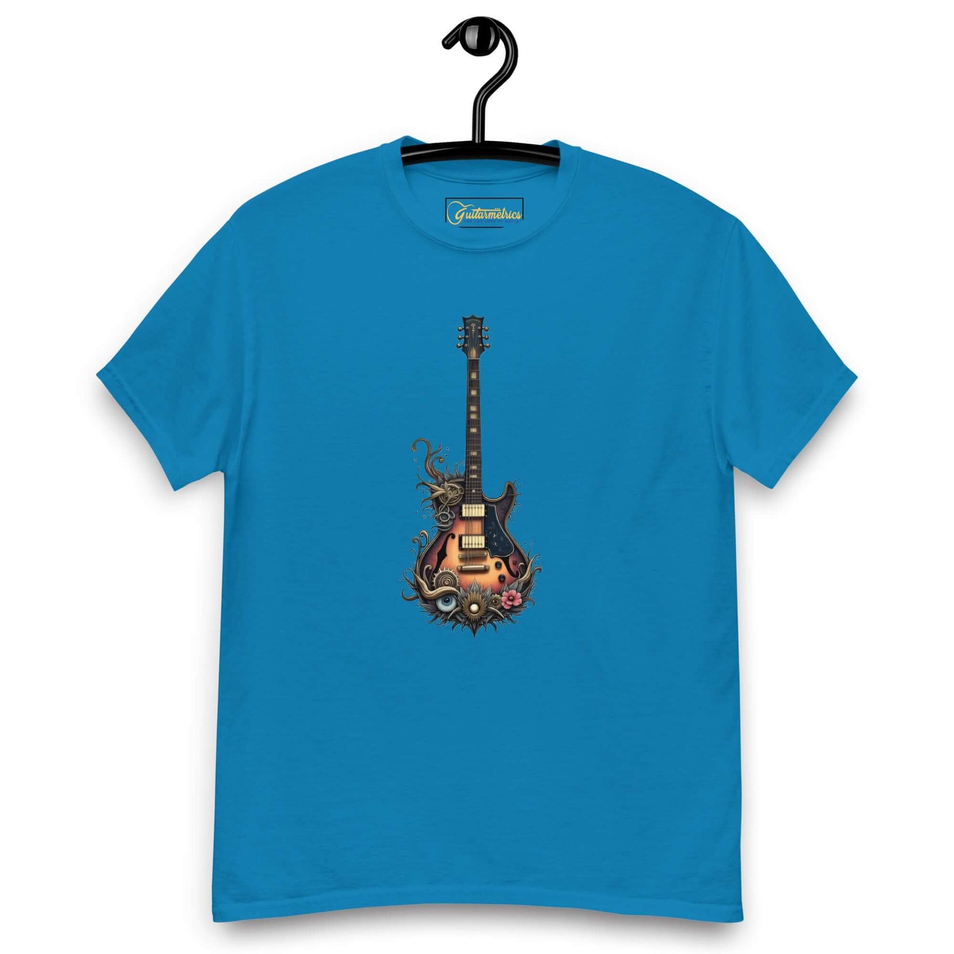 Illustrated Guitar Unisex classic tee Sapphire guitarmetrics