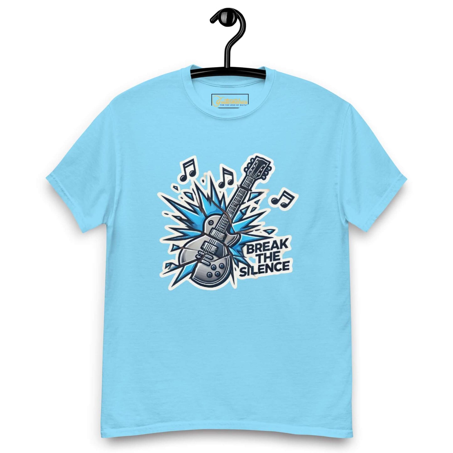 Break the Silence Unisex Guitar classic tee Sky guitarmetrics