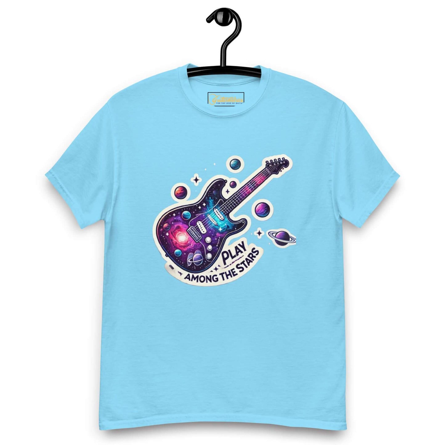 Play Among the Stars Unisex Guitar classic tee Sky guitarmetrics