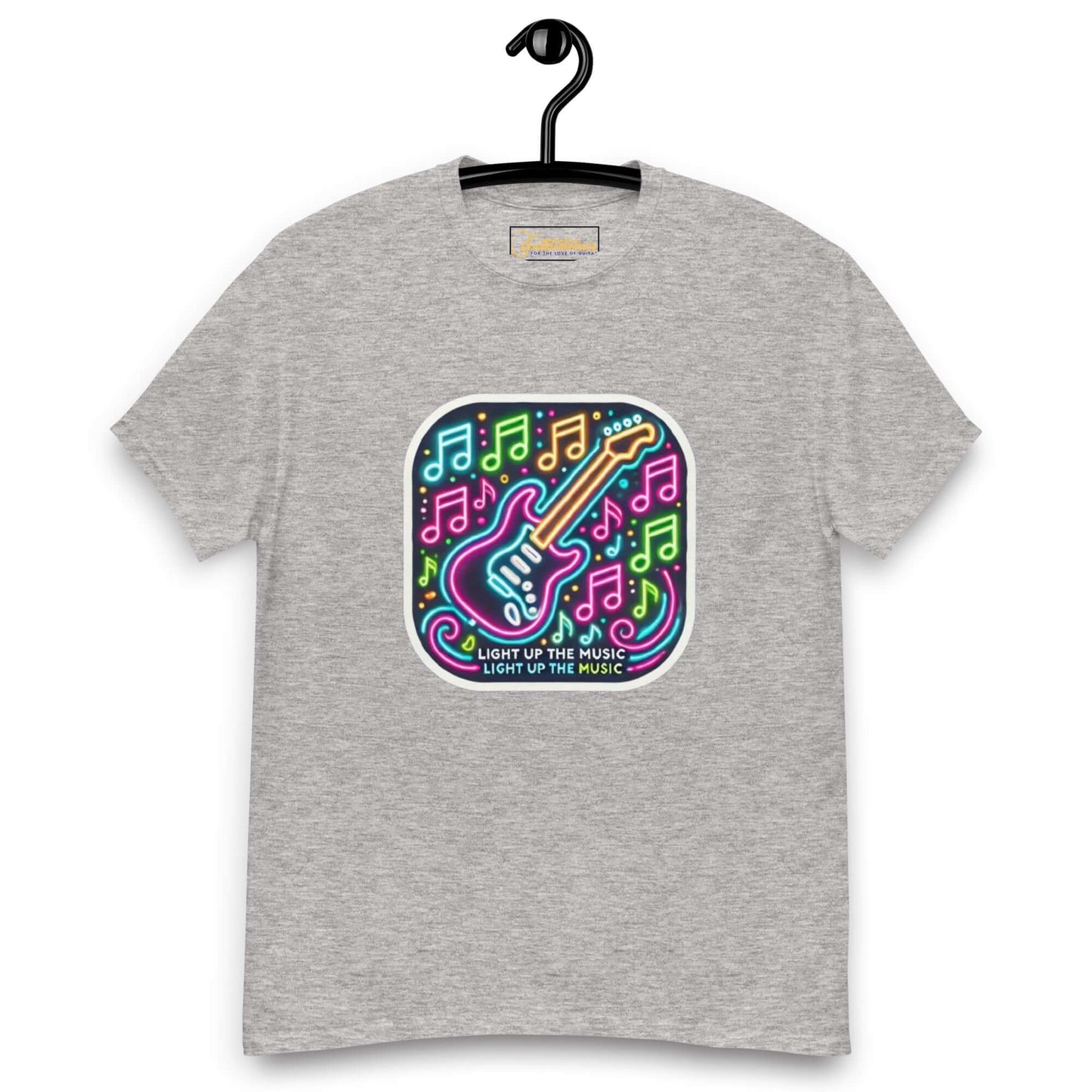 Light Up the Music Unisex Guitar T-shirt Sport Grey guitarmetrics