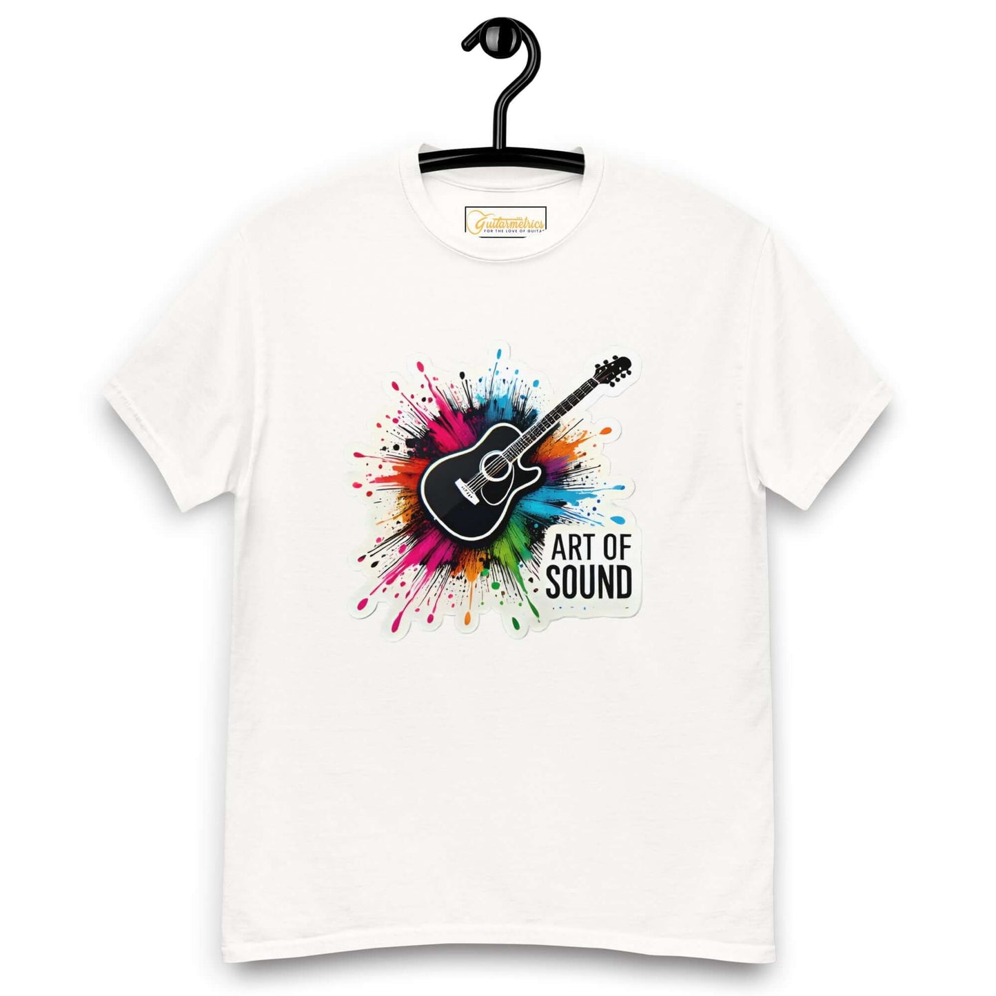 Art of Sound Unisex Guitar T-shirt White guitarmetrics