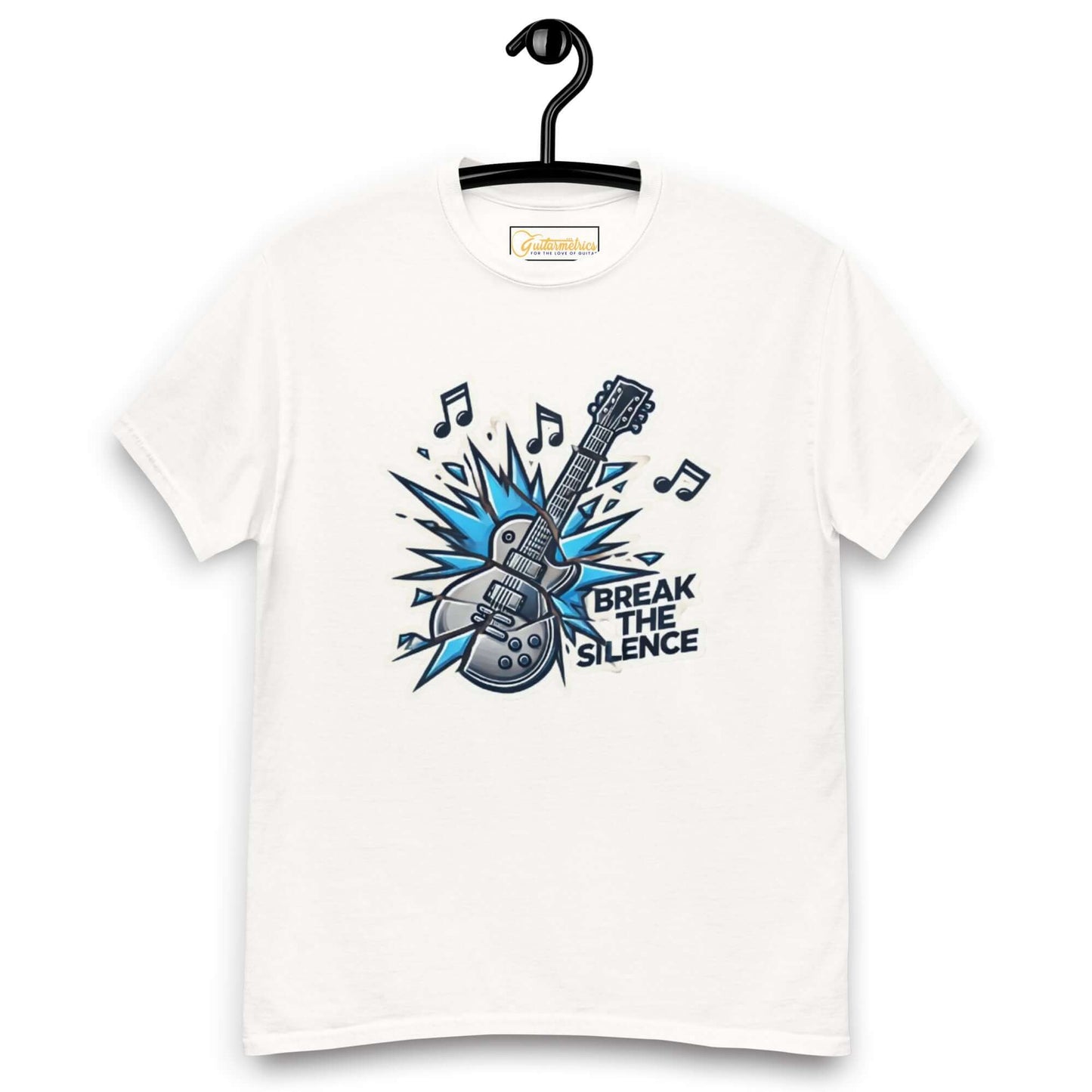 Break the Silence Unisex Guitar classic tee White guitarmetrics