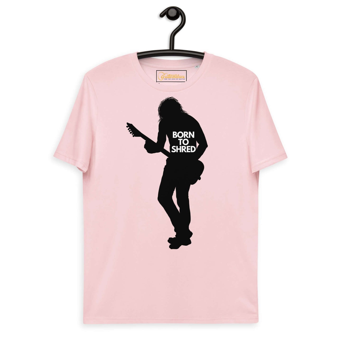Born to shred Unisex organic cotton t-shirt Cotton Pink guitarmetrics