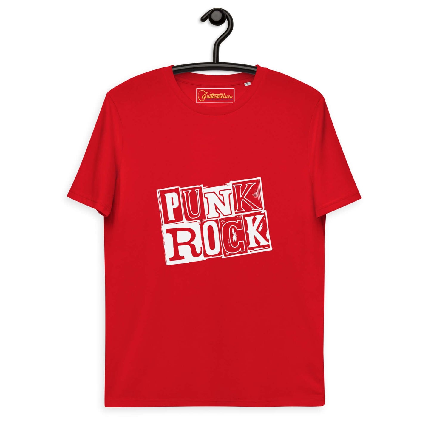 Punk Rock Unisex organic cotton t-shirt Red guitarmetrics