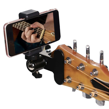 GuitarCam™ Ultimate Headstock Camera Mount for Guitars Guitar headstock clamp guitarmetrics