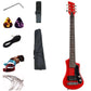 V-Glorify Mini electric travel guitar M2 red 34 inches guitarmetrics