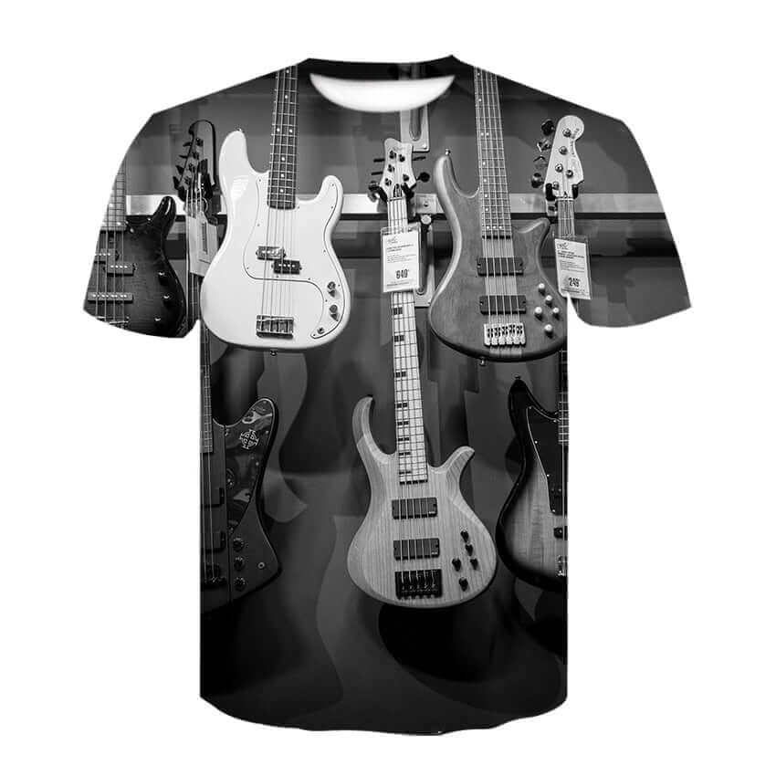 Rock Music Guitar 3D Tshirt summer CBT-787 guitarmetrics