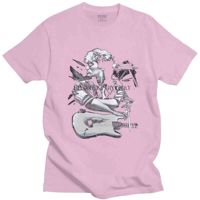 Classic Viktor Guitar T Shirt Pink guitarmetrics