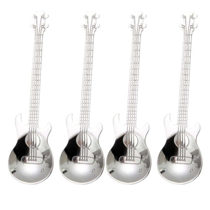 Stainless Steel Coffee Guitar Cutlery Set Spoons Default Title guitarmetrics