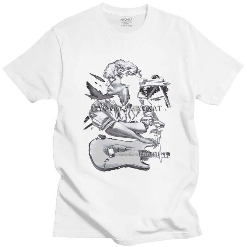 Classic Viktor Guitar T Shirt White guitarmetrics