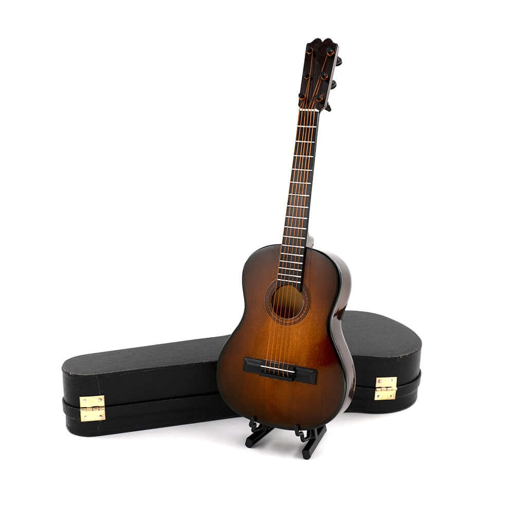 Miniature Guitar Musical Instrument Figure 8cm Coffee color guitarmetrics