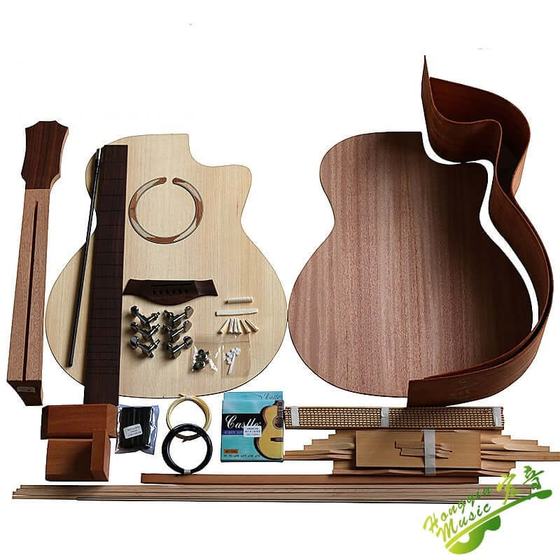 Hongyin premium 41 inch GAC Cutaway DIY guitar kit guitarmetrics