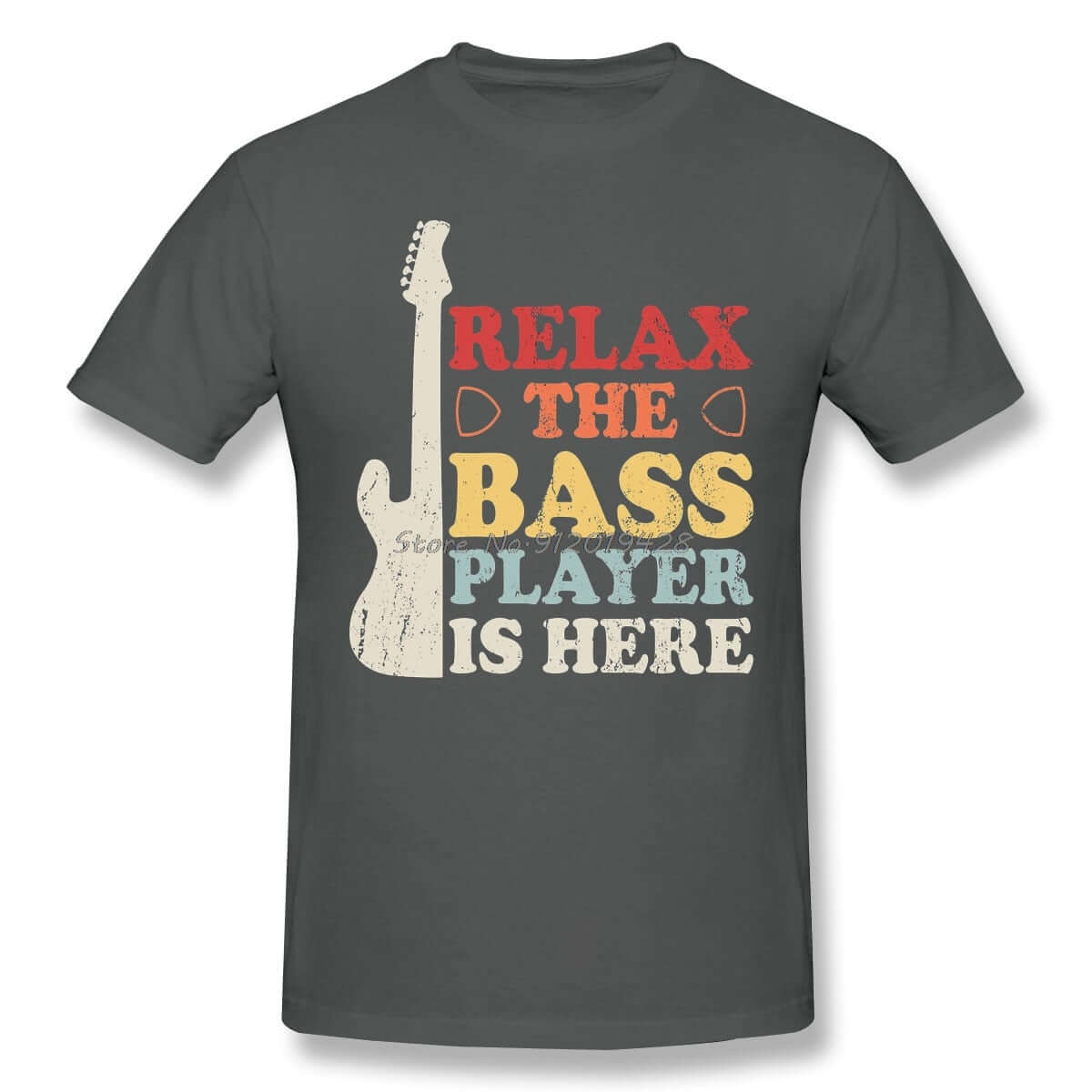 Bass player tshirt print | Bass guitar tshirt Dark Grey guitarmetrics