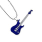 Gothic Metal Guitar Necklace Chain BLUE BEAD CHAIN guitarmetrics